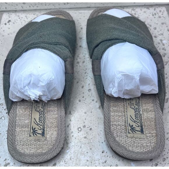 Komodo Bali Helena Green Sandal Organic Cotton & Recycled PU Footbed Size 4 - Picture 5 of 13